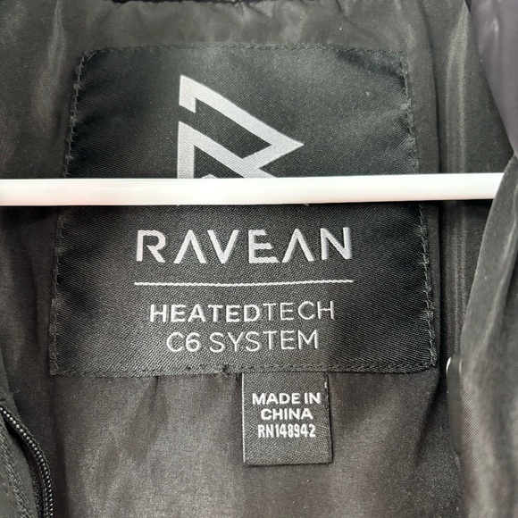 Ravean 100% Down Heated Jacket Detachable Hood Size Small - Picture 3 of 13